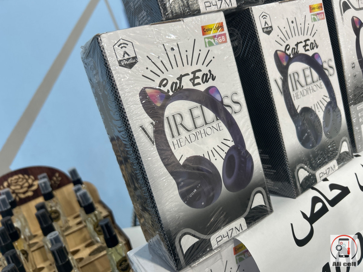 سماعة رأس لاسلكية لأذن القطة