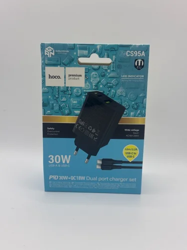 Hoco PD30W+QC18W Dual Port Charger Set