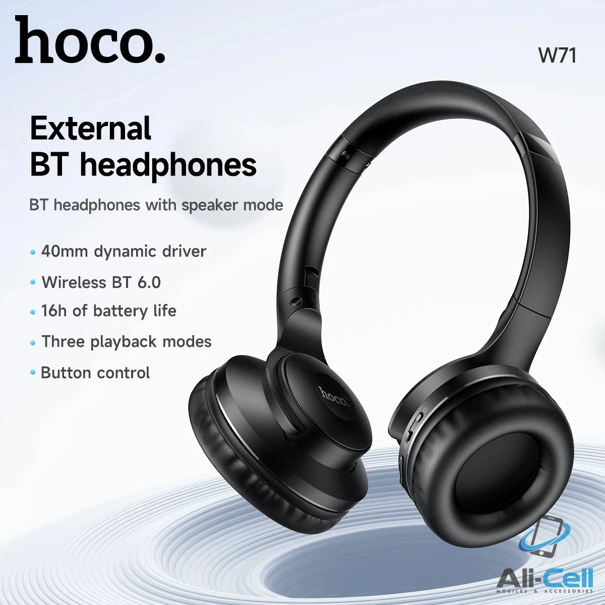 Hoco bt headphome with speaker mode