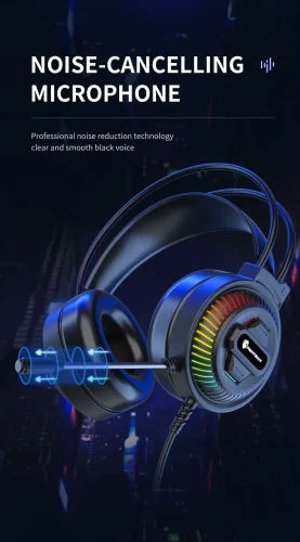 PANSEN 7.1 Wired Gaming Headset with Active Noise Cancellation